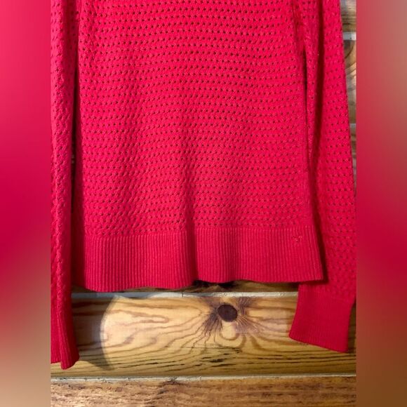 American Eagle Outfitters Red Crewneck Fuzzy Sweater Small - Picture 3 of 10